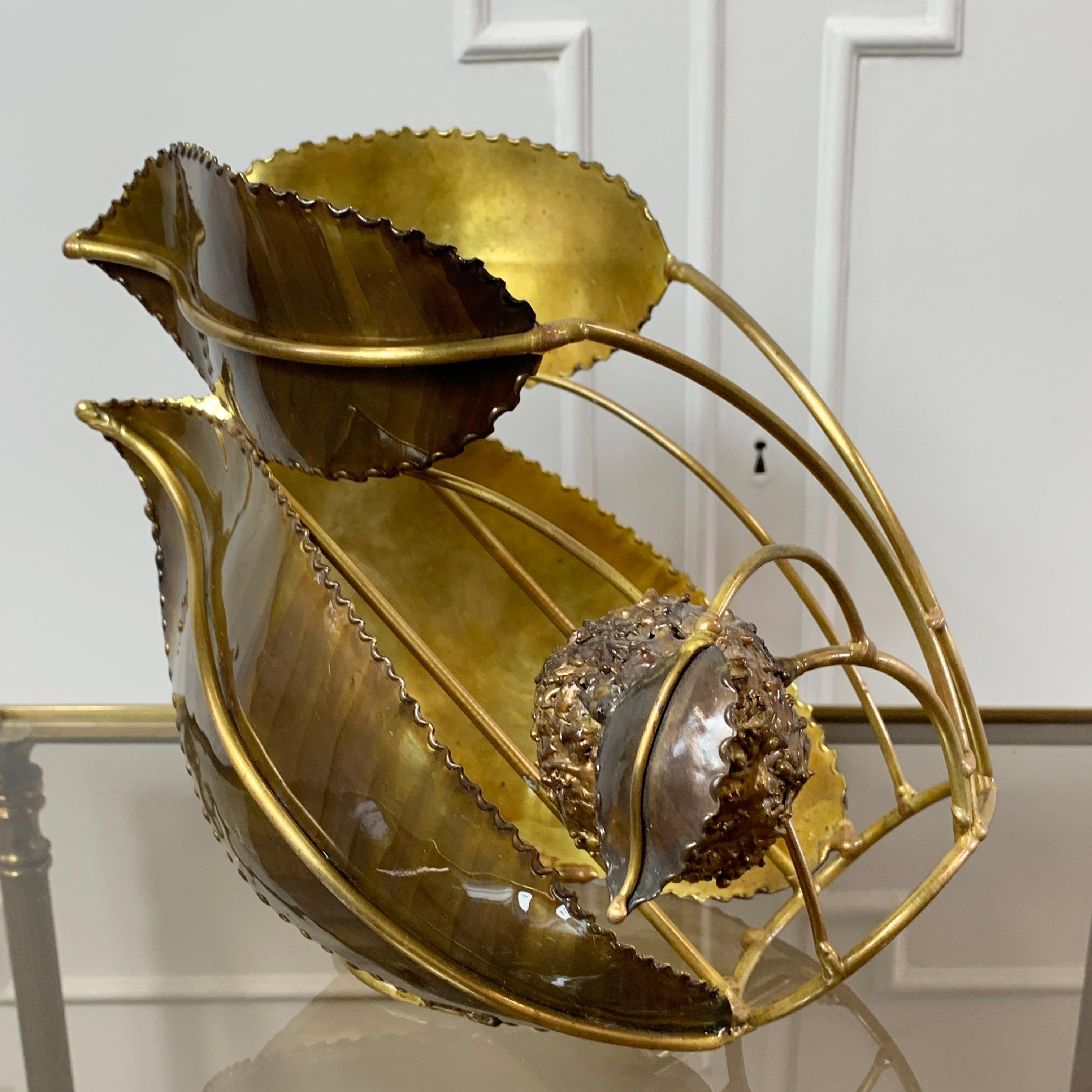 Richard Faure 'Chestnut' Gold Wine Bottle Cradle (berceau à bouteilles de vin) en vente 2