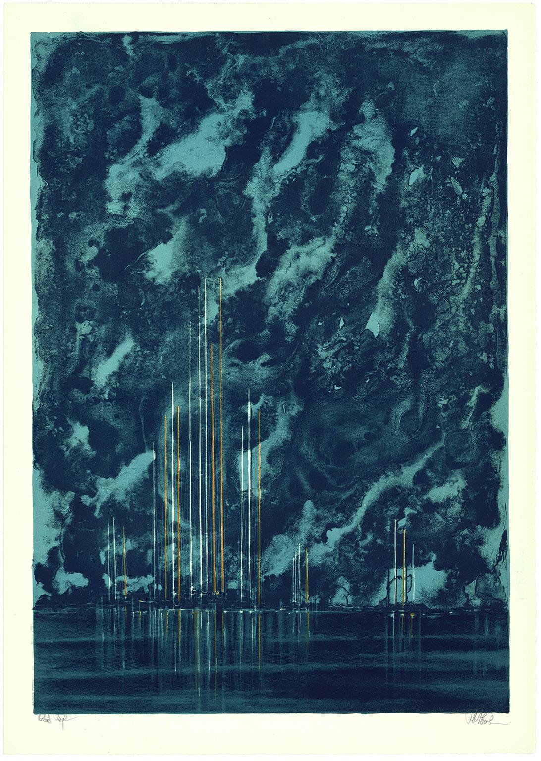 Richard Florsheim Landscape Print - Approaching Storm