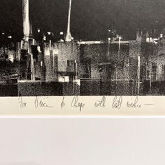 A ca. 1950s Lithograph, Titled "Fireworks" by Modernist Artist Richard Florsheim