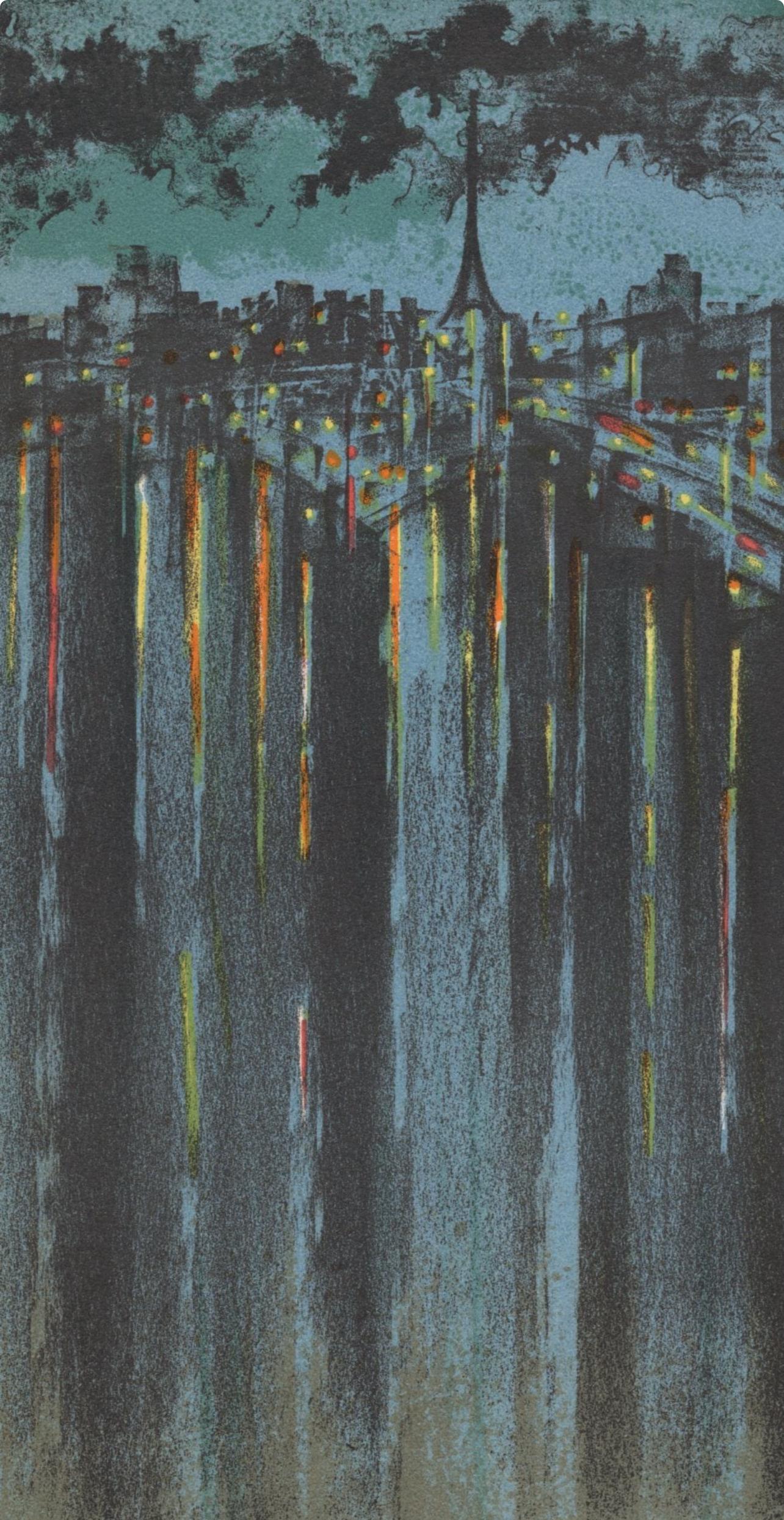 The, La Seine à Paris, Prints from the Mourlot Press (d'après) - Gris Abstract Print par Richard Florsheim
