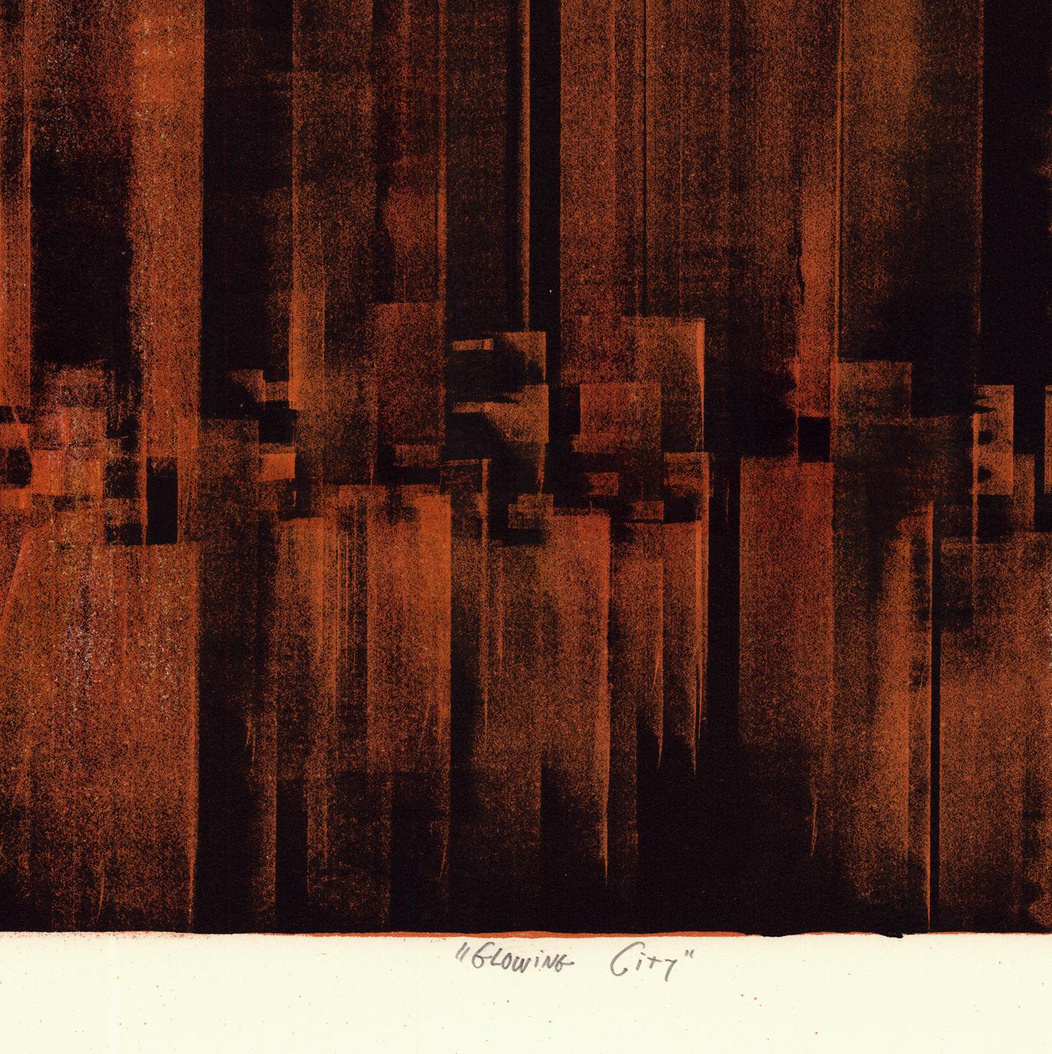 Glowing City - American Modern Print by Richard Florsheim