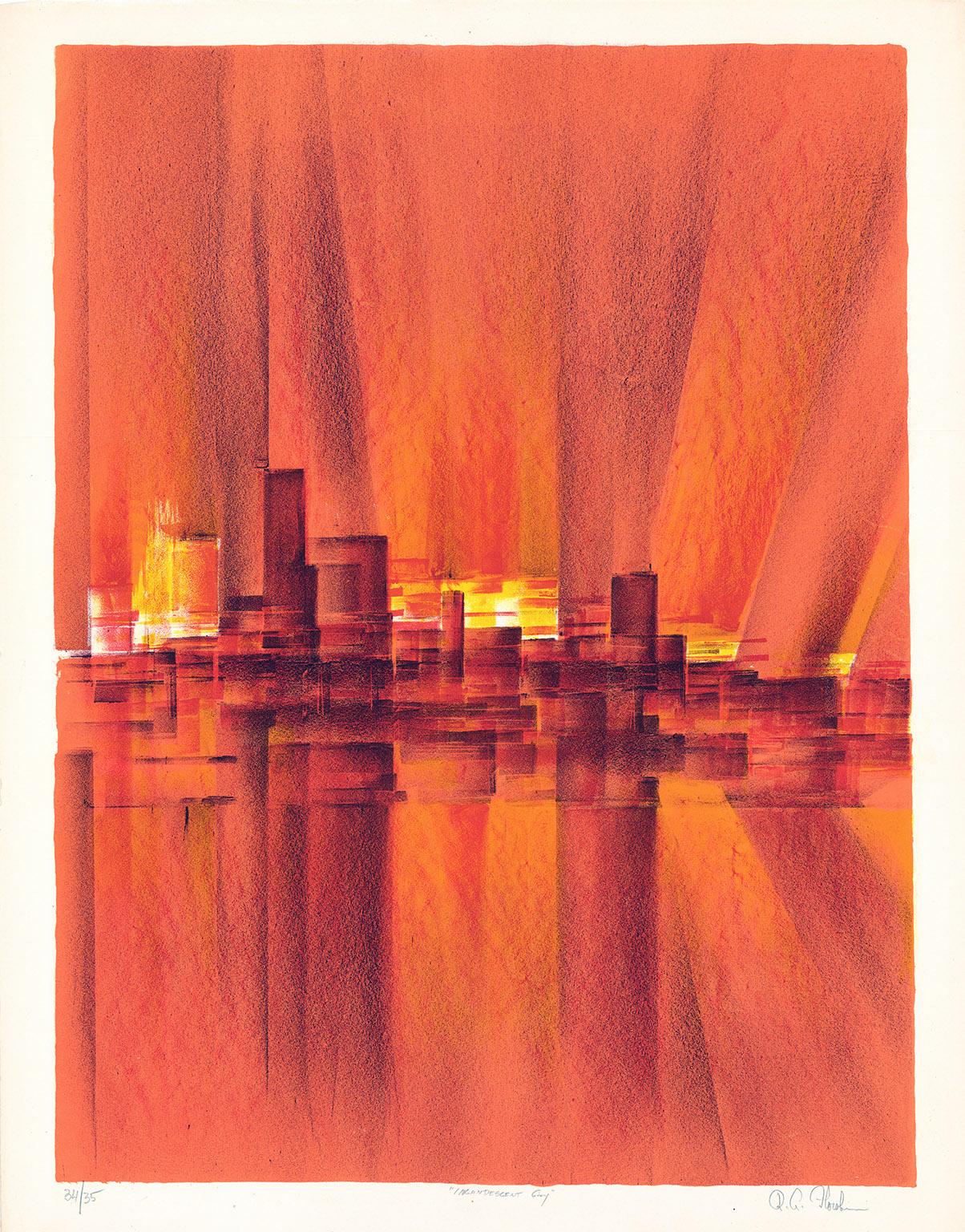 Glühende Stadt – Print von Richard Florsheim