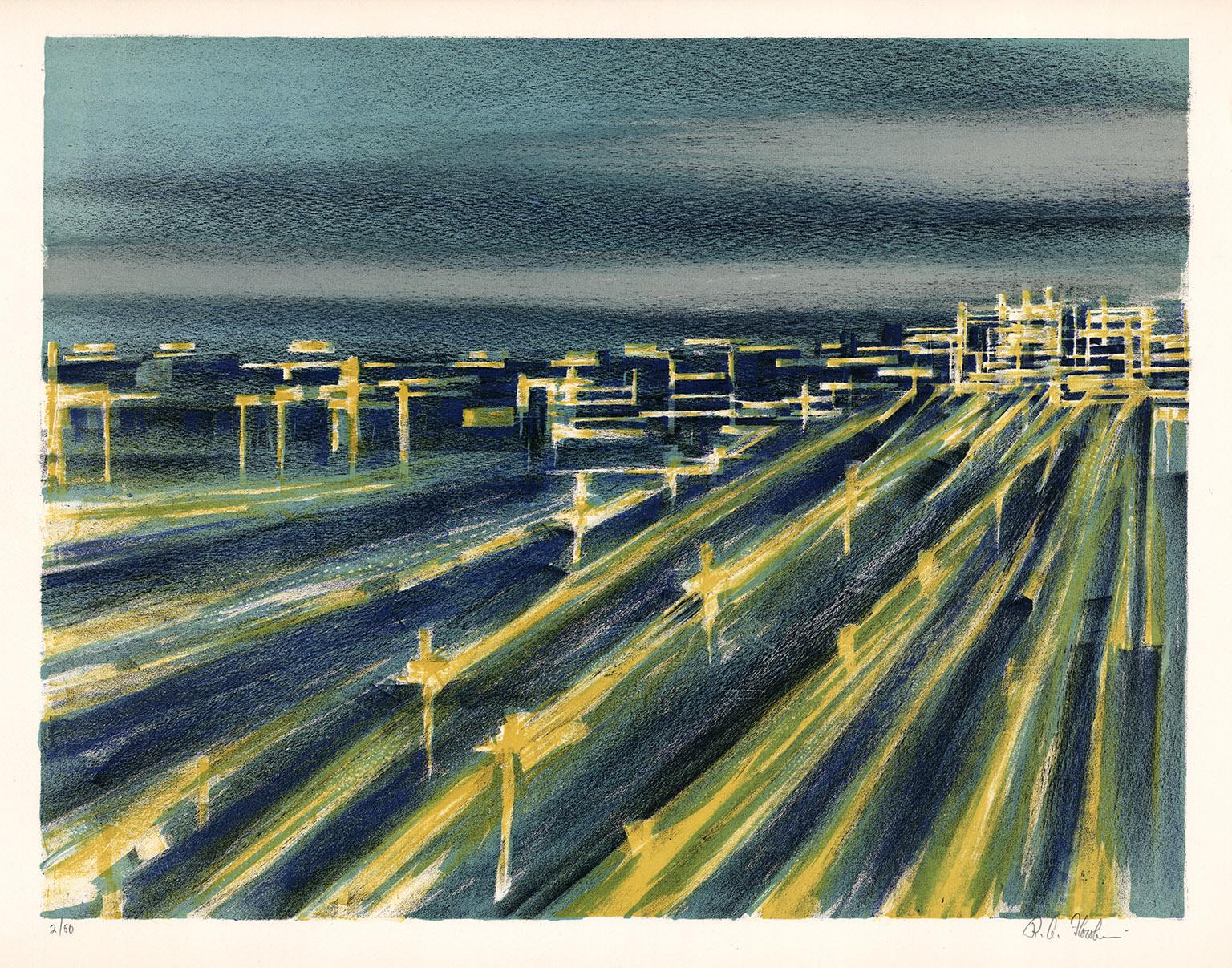 Richard Florsheim Landscape Print - Jet Approaches
