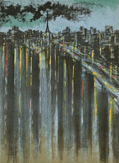 "La Seine a Paris" litografía original
