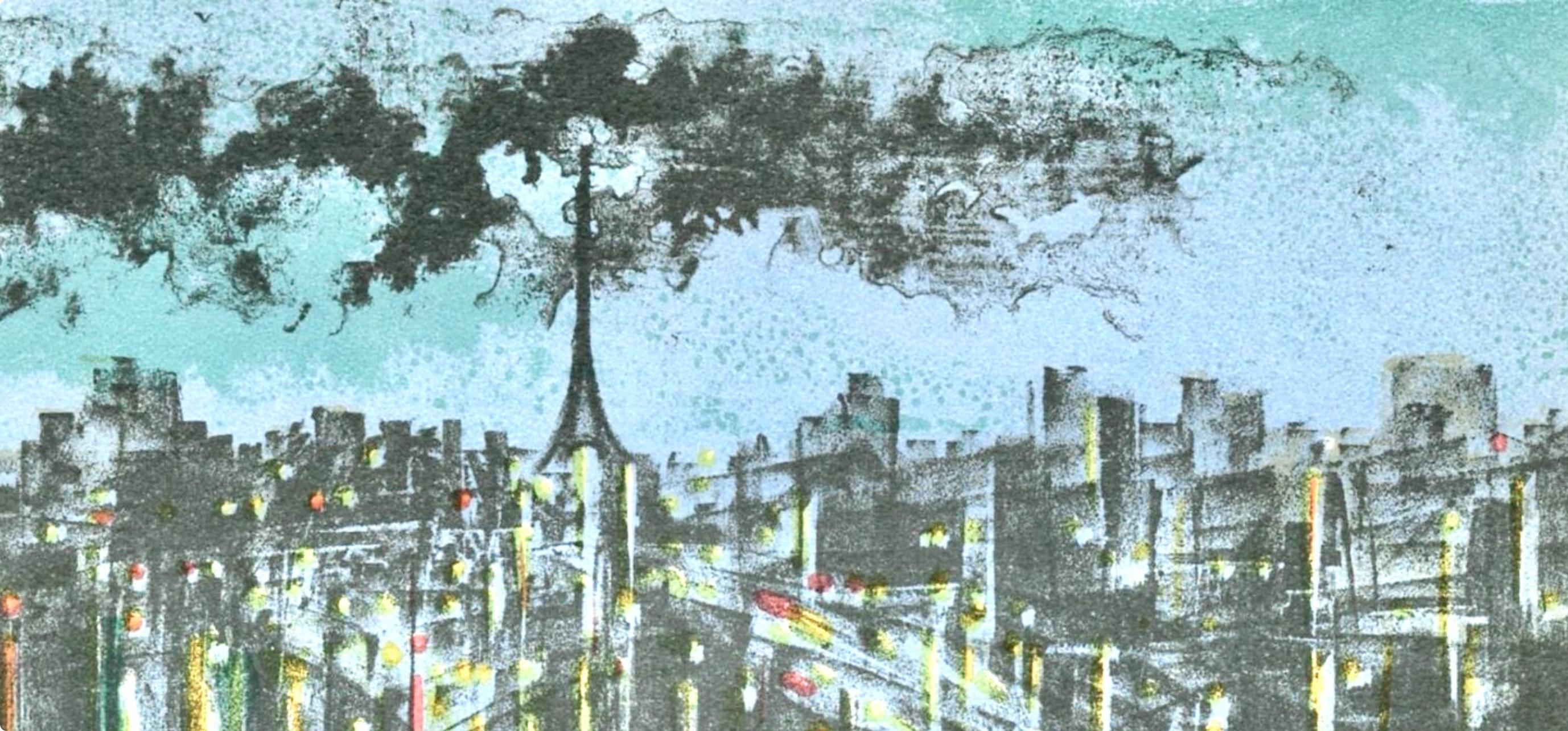 La Seine à Paris, Impresiones de la imprenta Mourlot Paris - Print de Richard Florsheim