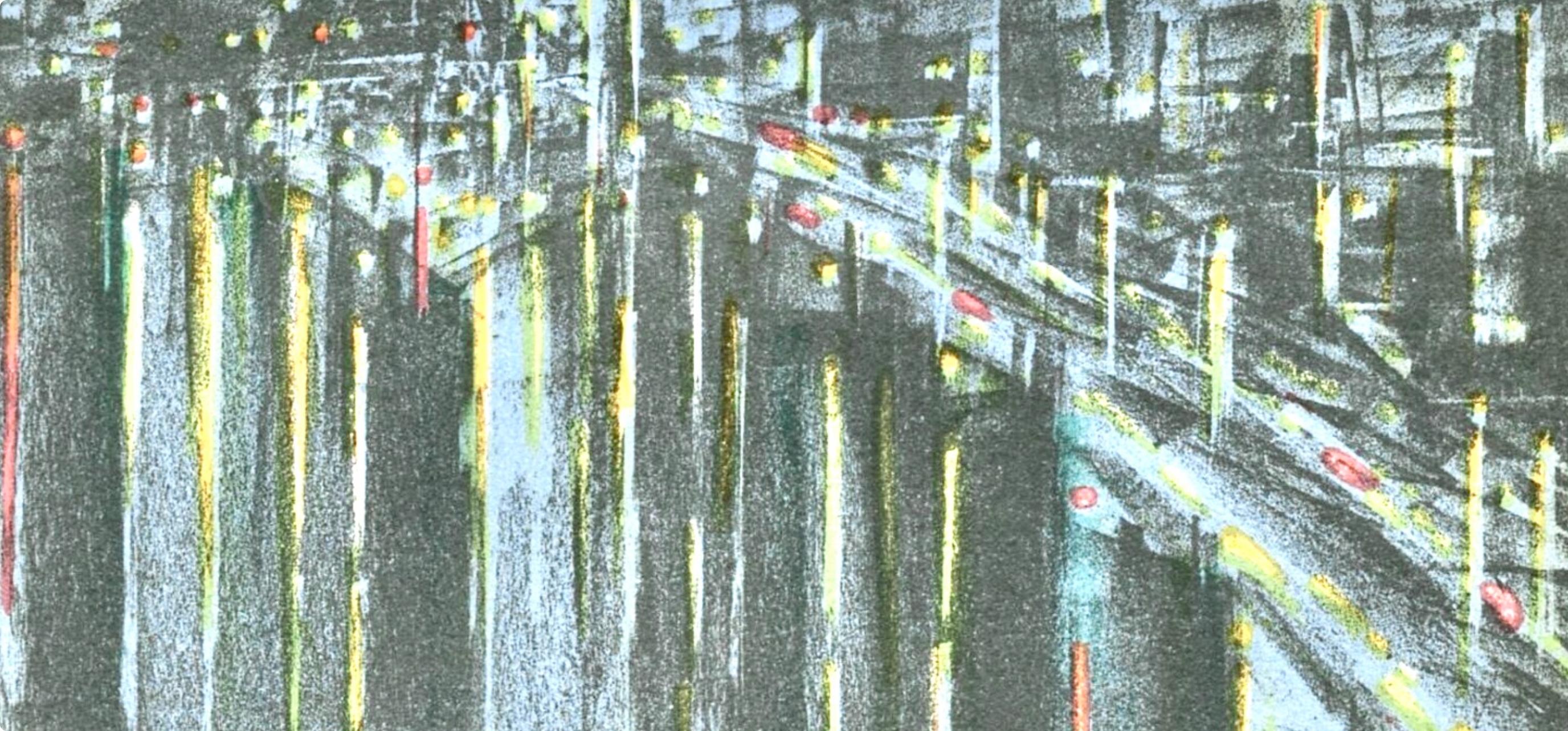 La Seine à Paris, Impresiones de la imprenta Mourlot Paris - Print Moderno de Richard Florsheim