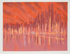 Metropolis, Modern Cityscape Print by Richard Florsheim