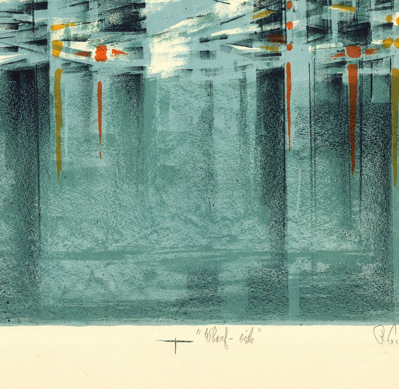 Kai-Seite (Grau), Abstract Print, von Richard Florsheim