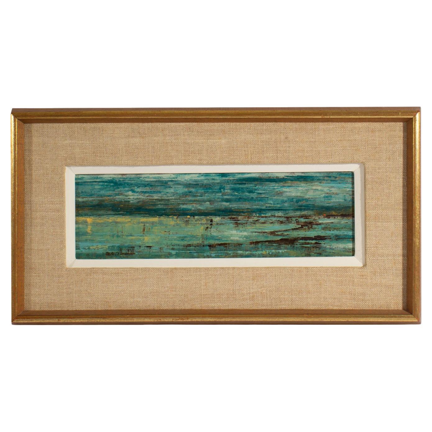 Richard Florsheim Signed “Evening Tide” Oil on Board Painting For Sale