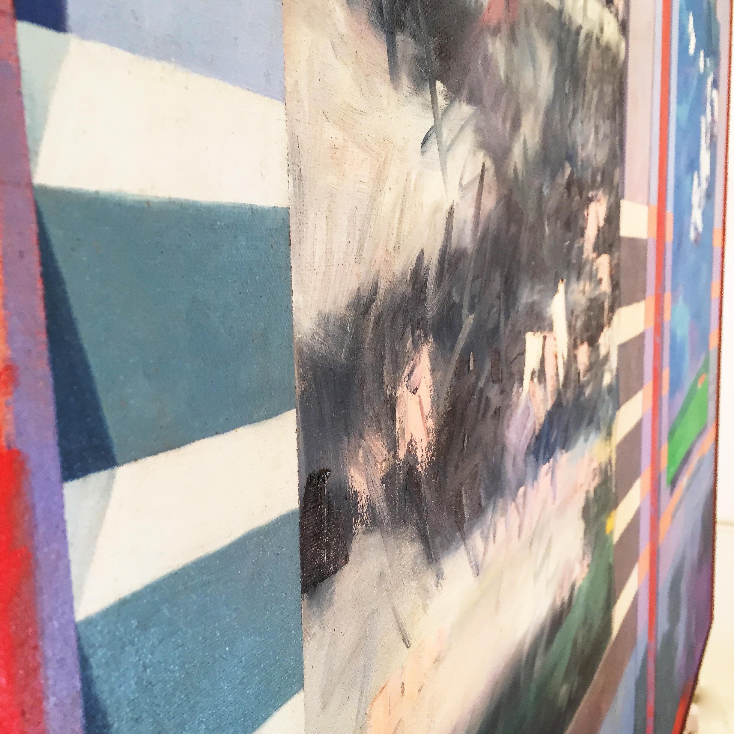 Richard Frank Mated Measure' Gemälde, Kunst, Öl auf Leinwand, 1980er Jahre, Postmodernes Memphis (amerikanisch) im Angebot