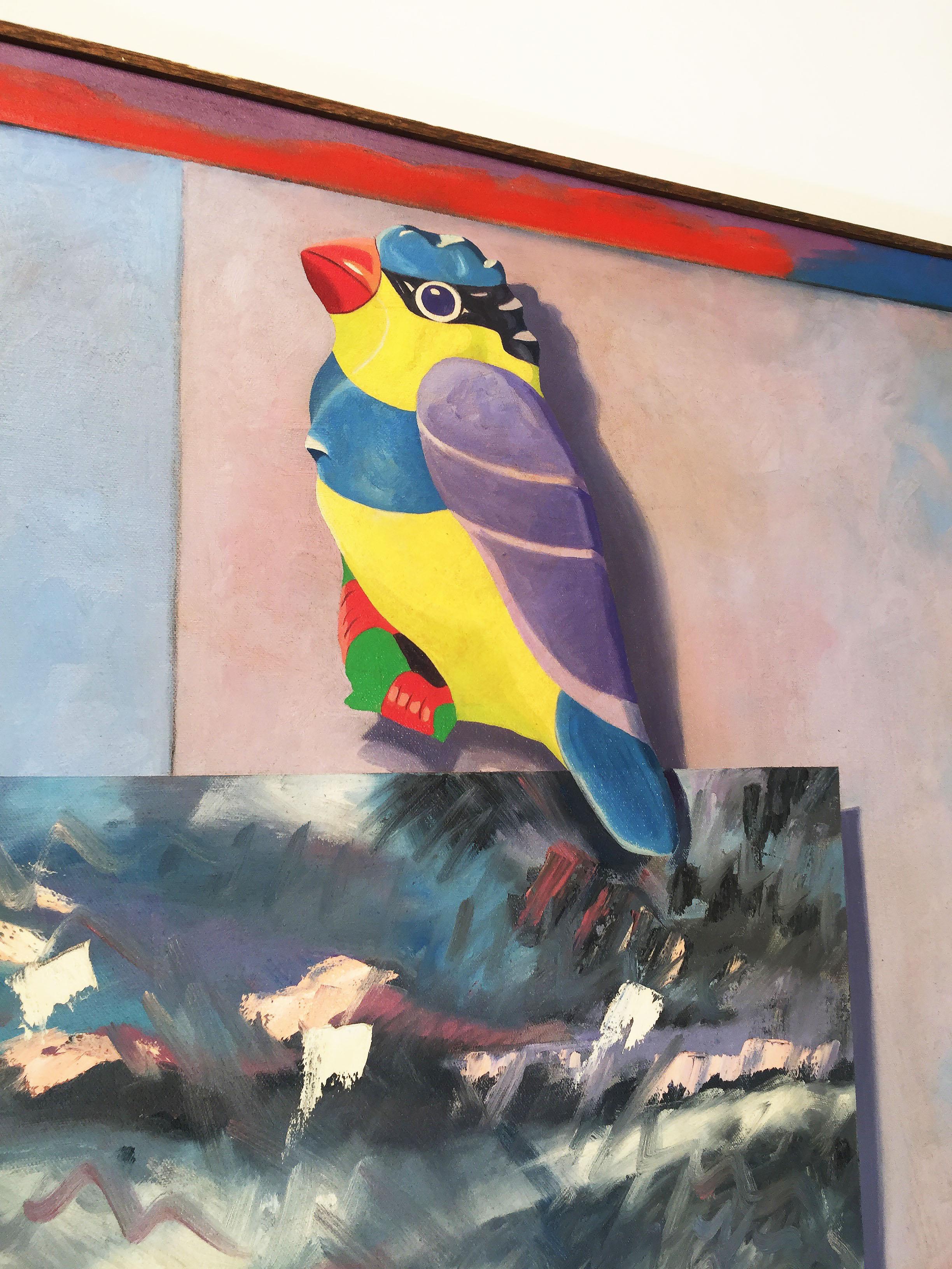 Richard Frank Mated Measure' Gemälde, Kunst, Öl auf Leinwand, 1980er Jahre, Postmodernes Memphis im Zustand „Gut“ im Angebot in London, GB