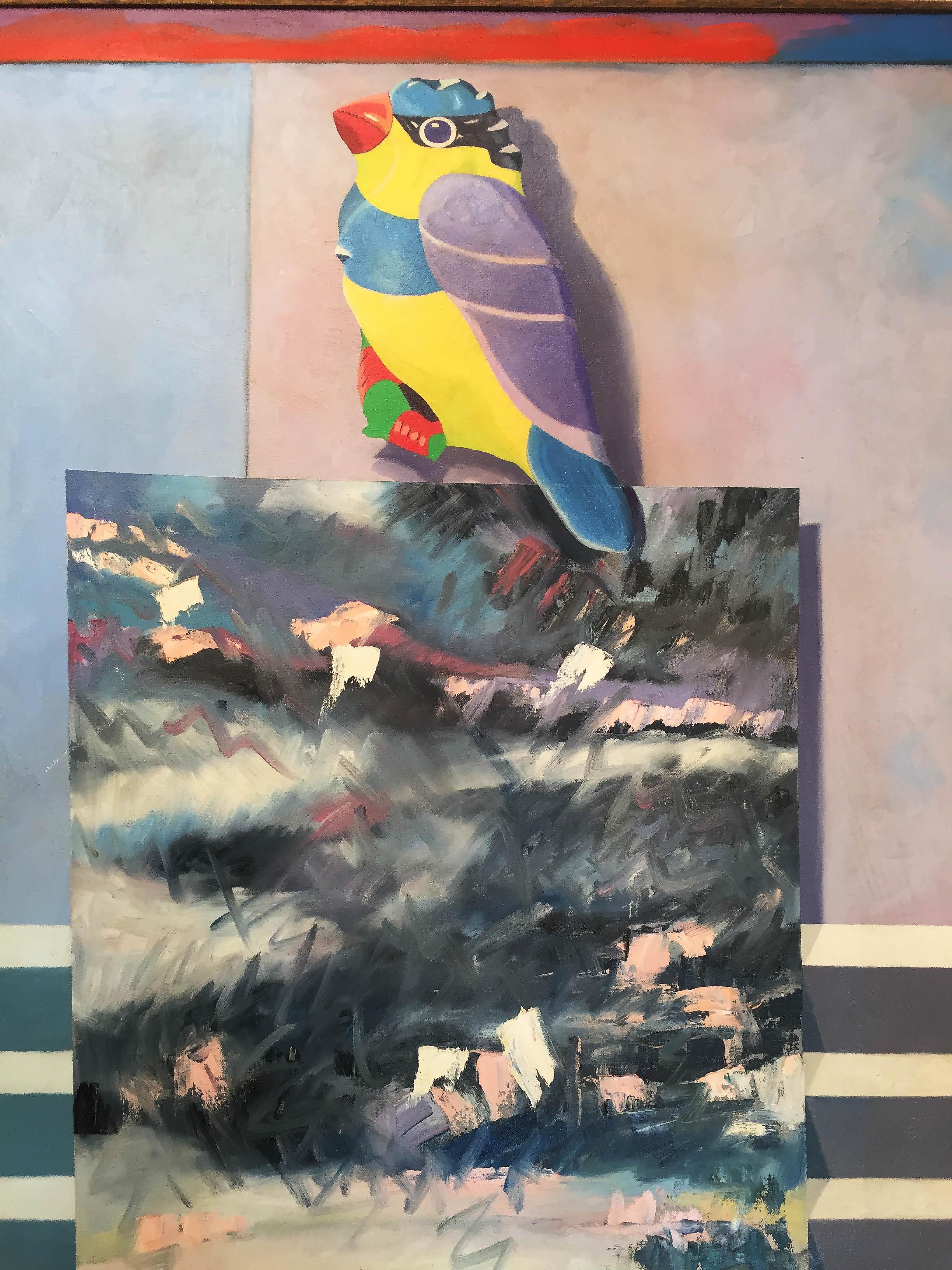 Richard Frank Mated Measure' Gemälde, Kunst, Öl auf Leinwand, 1980er Jahre, Postmodernes Memphis (Ende des 20. Jahrhunderts) im Angebot