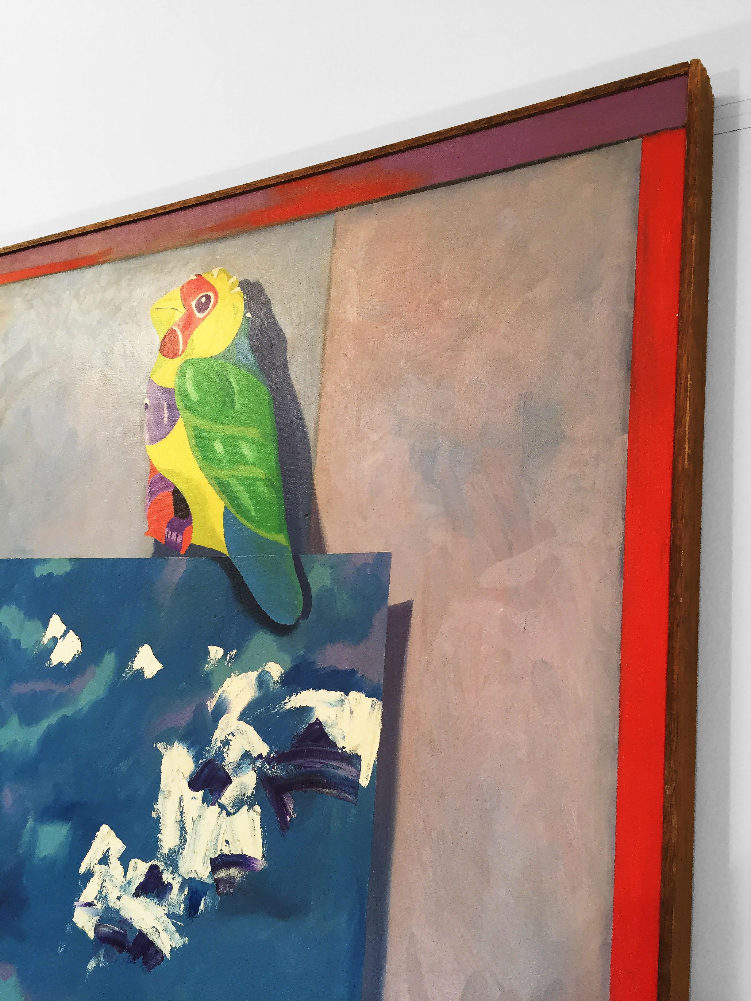 Richard Frank Mated Measure' Gemälde, Kunst, Öl auf Leinwand, 1980er Jahre, Postmodernes Memphis im Angebot 2