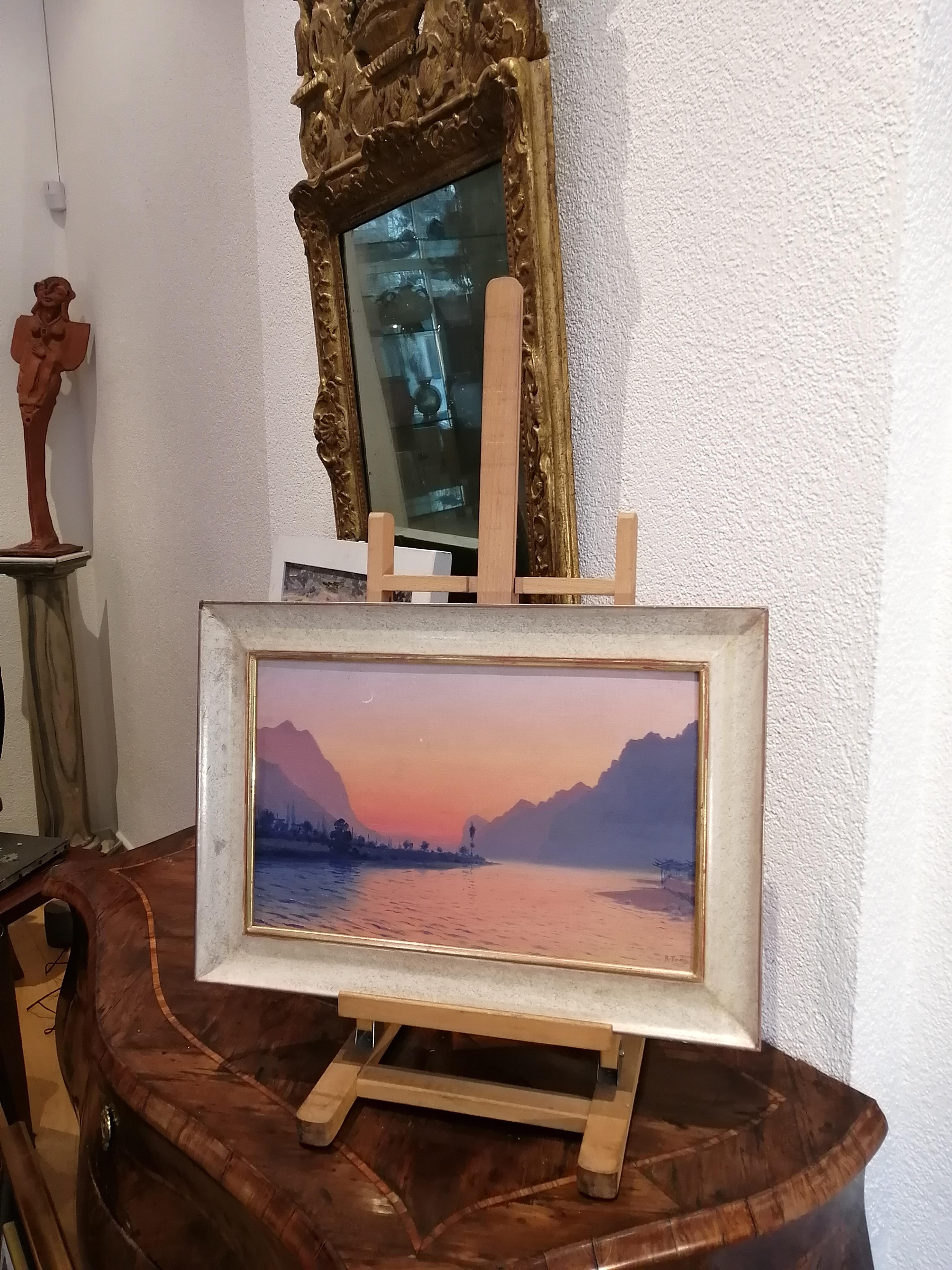 Gardasee - Painting by Richard Fuchs