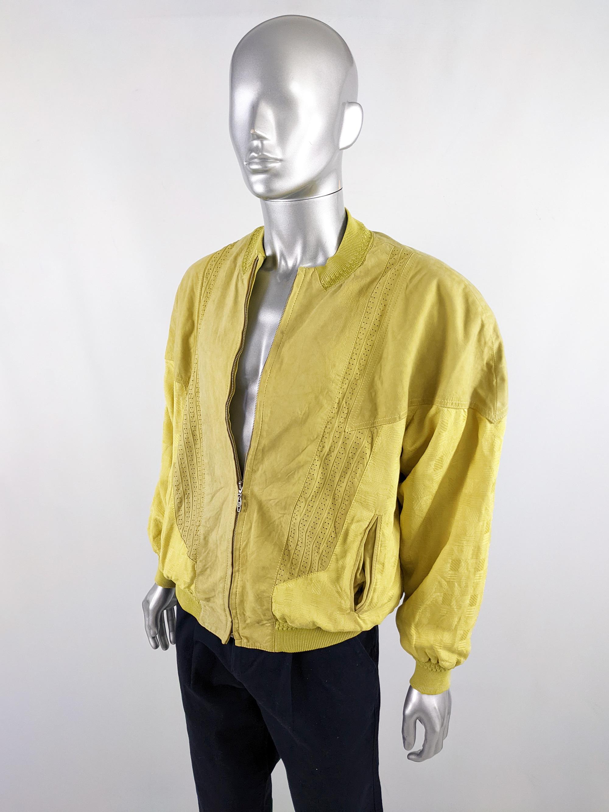 yellow suede jacket mens