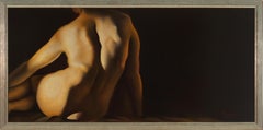 Figure F - Original Oil Painting of Nude Female Figure From Back in Soft Light
