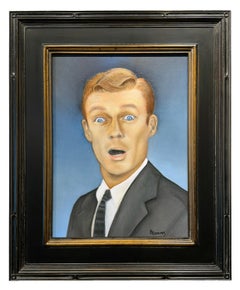 Impossibile! - Ritratto di uomo colto di sorpresa, Pittura ad olio originale