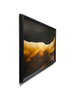Paysage de l'homme - Peinture à l'huile originale d'un corps masculin nu couché, en gros plan