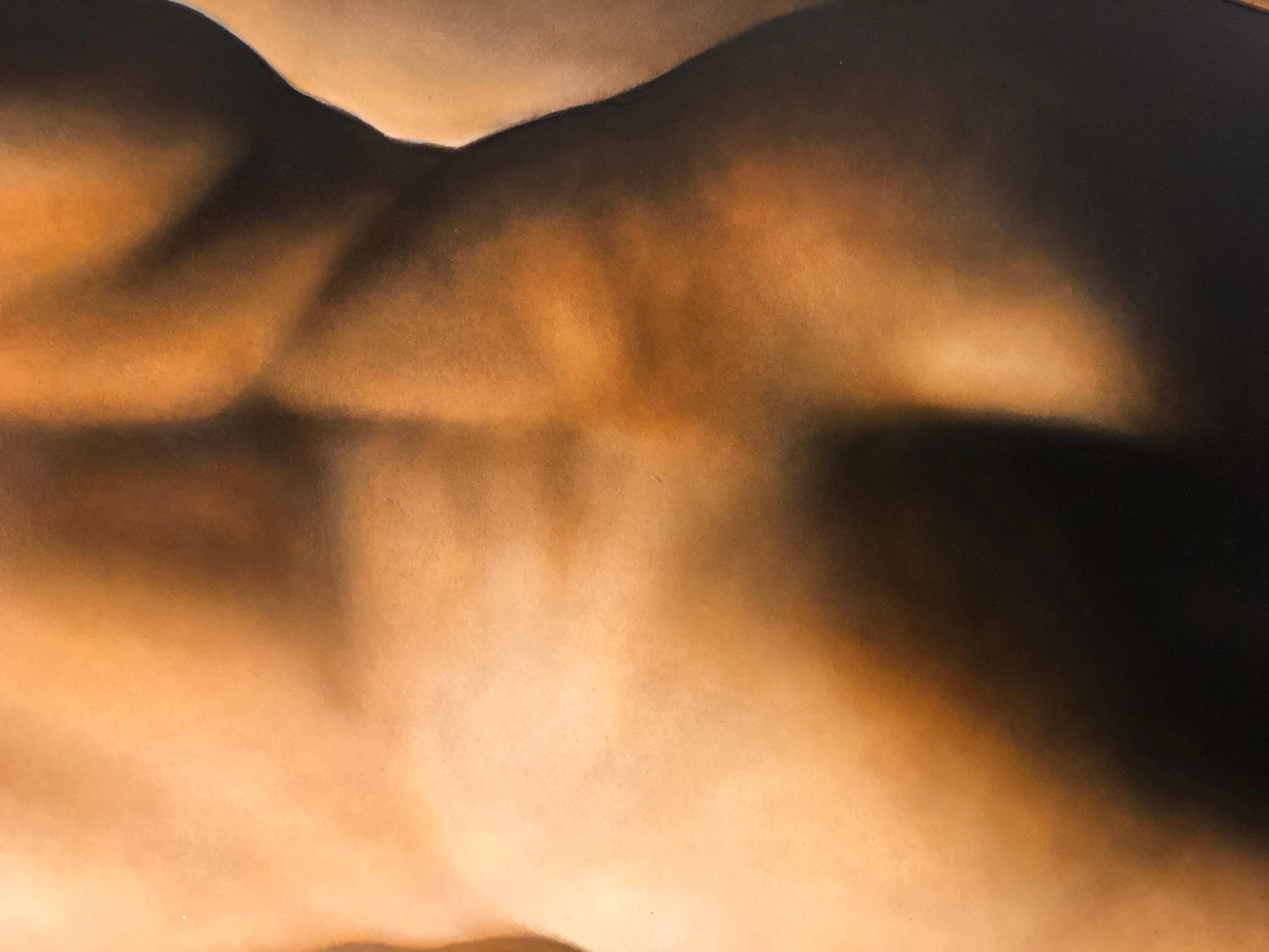 Movement (#172) - Original Ölgemälde eines nackten weiblichen Rückens in warmen Hauttönen (Zeitgenössisch), Painting, von Richard Gibbons