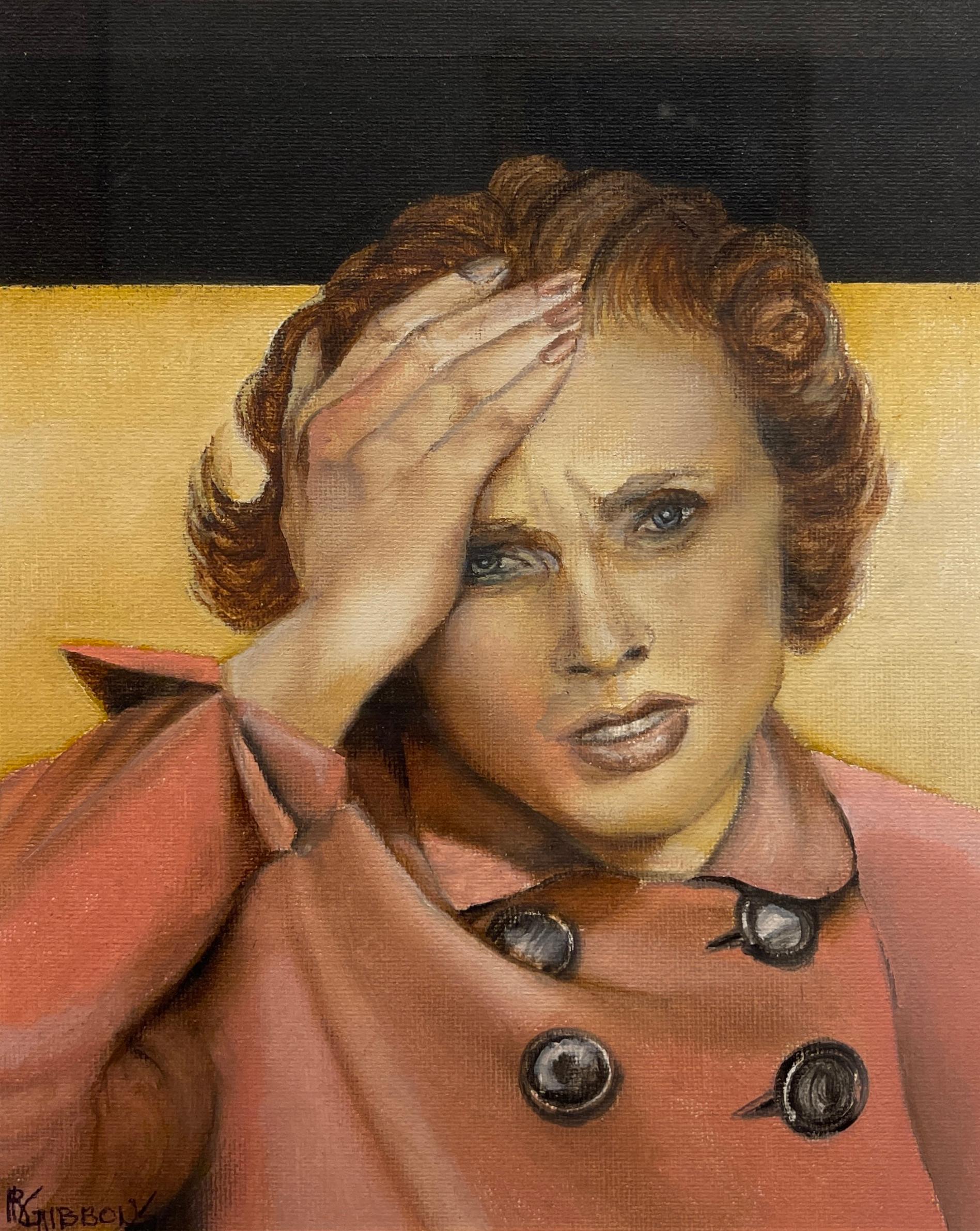 shocked woman painting