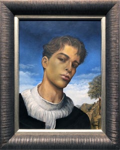 Jeune homme, portrait d'un jeune homme, portrait de style Renaissance, huile originale