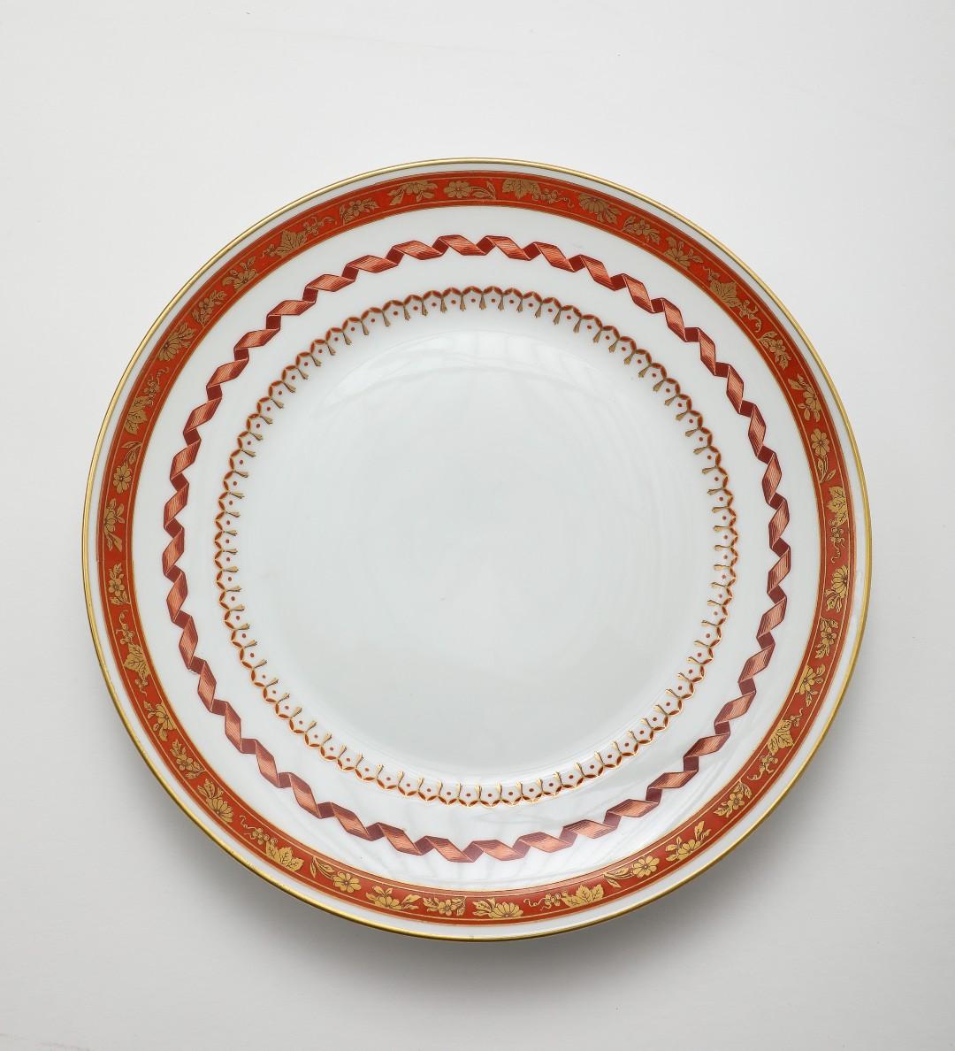 Richard Ginori 1735 Hand-painted Porcelain Dinner Plate in Pincio