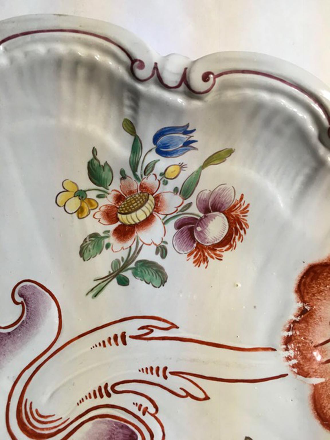 Italian Italy Richard Ginori 1750 Porcelain Bowl For Sale