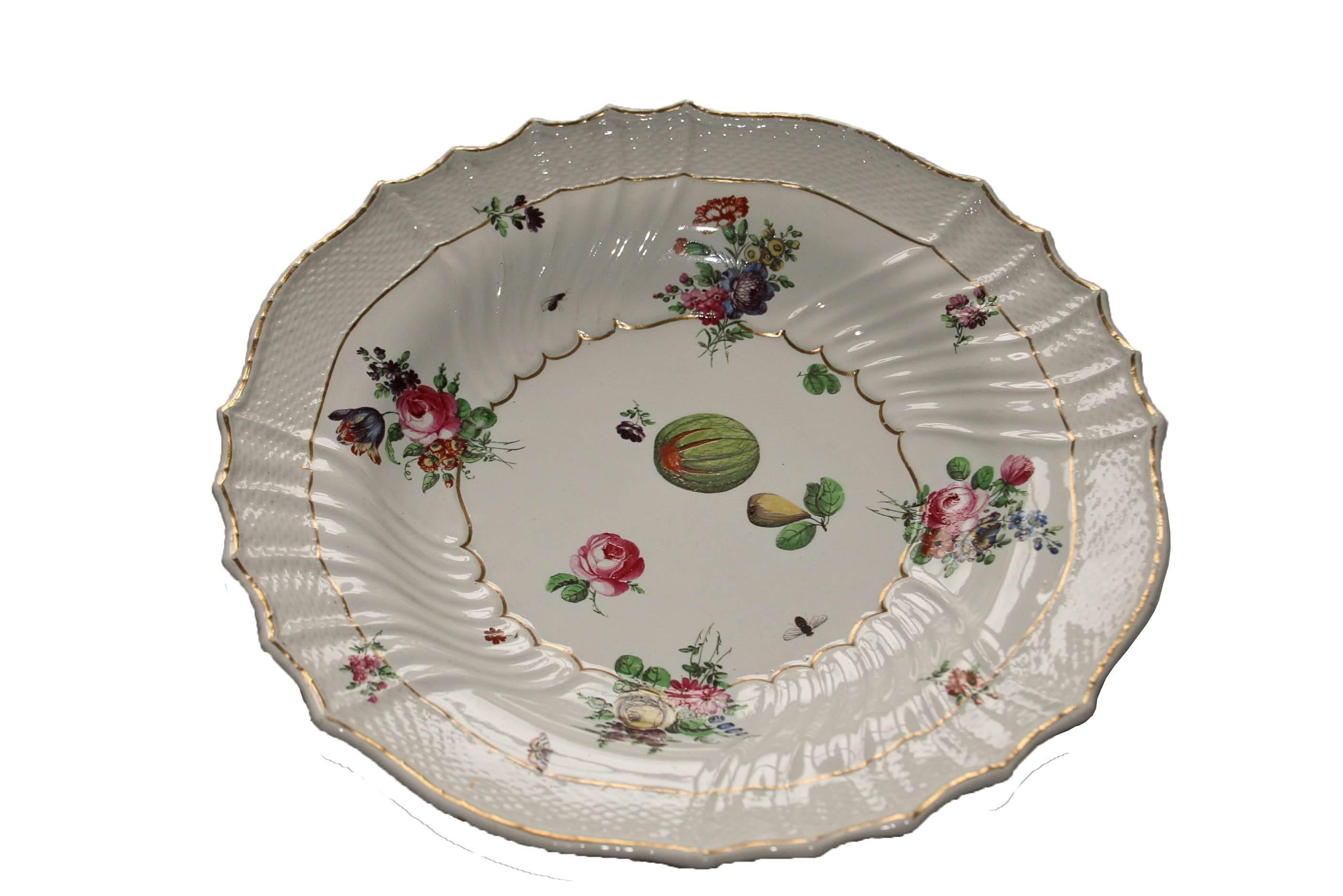 Italie Richard Ginori Ensemble de 8 plats en porcelaine du milieu du 18e siècle à motifs floraux en vente 5