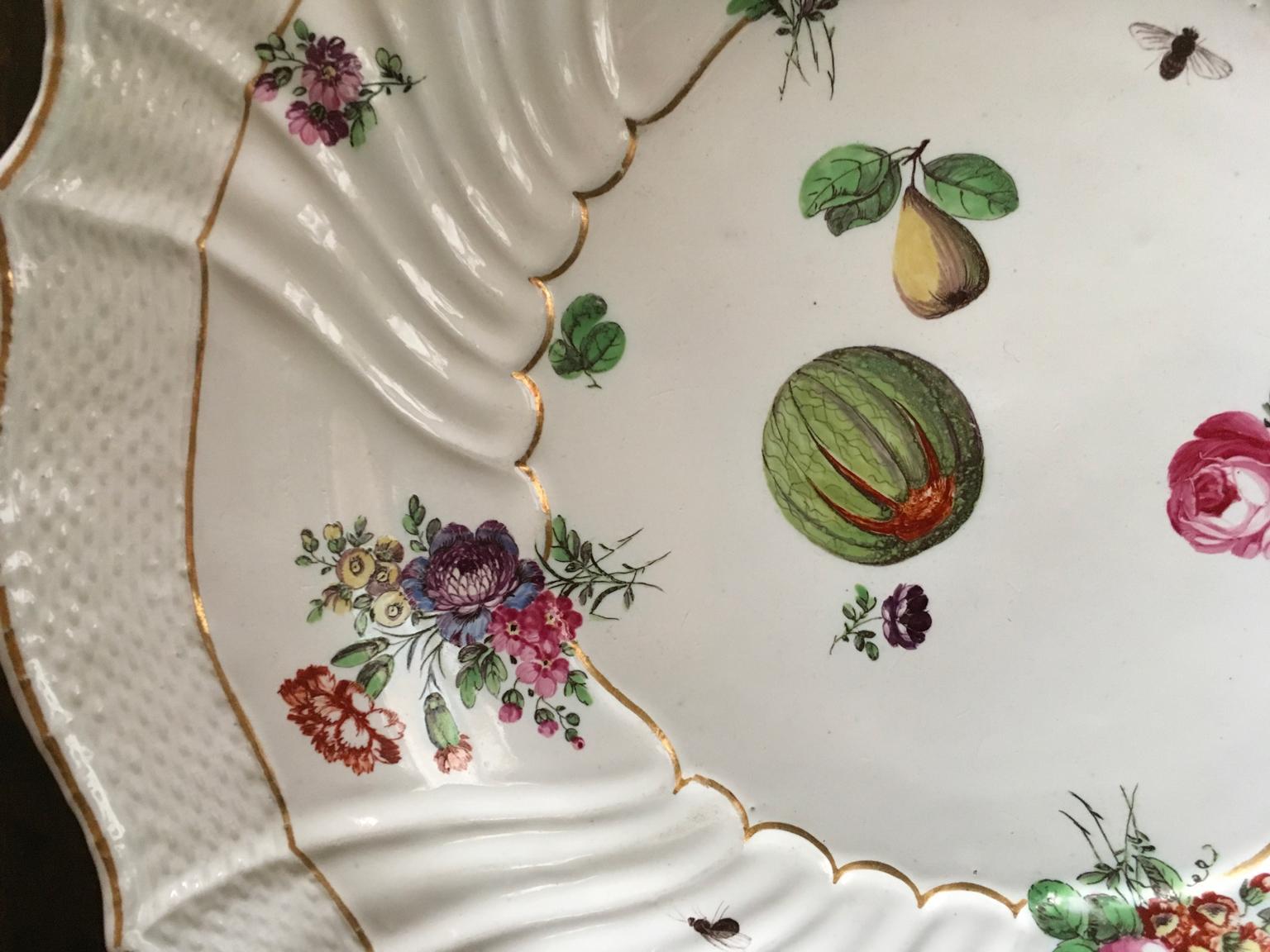 Italie Richard Ginori Ensemble de 8 plats en porcelaine du milieu du 18e siècle à motifs floraux en vente 7