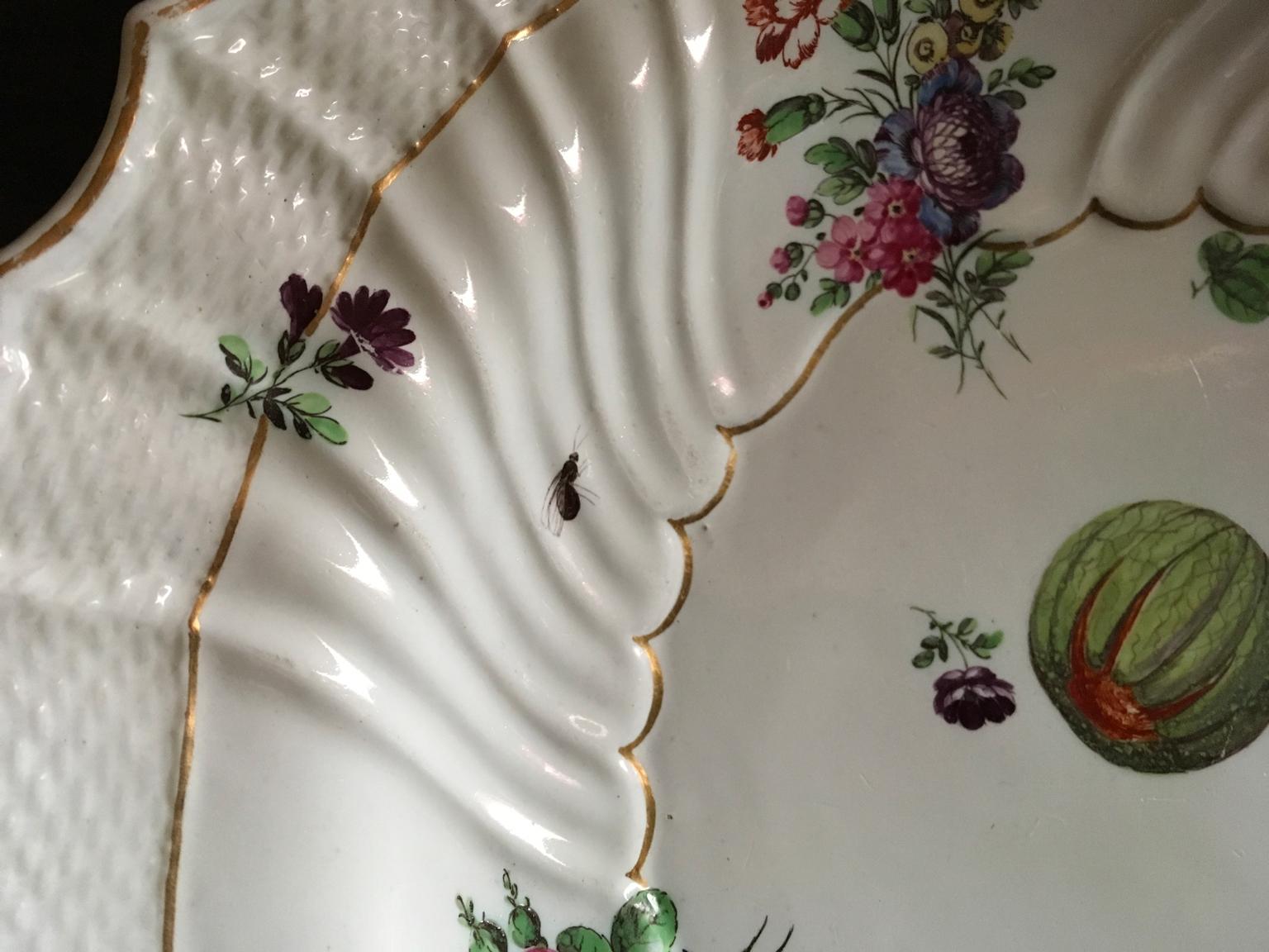 Italie Richard Ginori Ensemble de 8 plats en porcelaine du milieu du 18e siècle à motifs floraux en vente 8