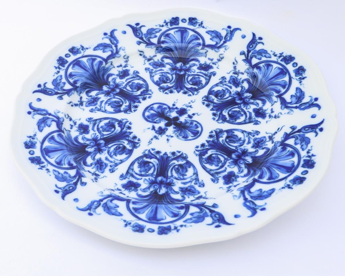 Italian Richard Ginori Babele Blue Dinner Plate