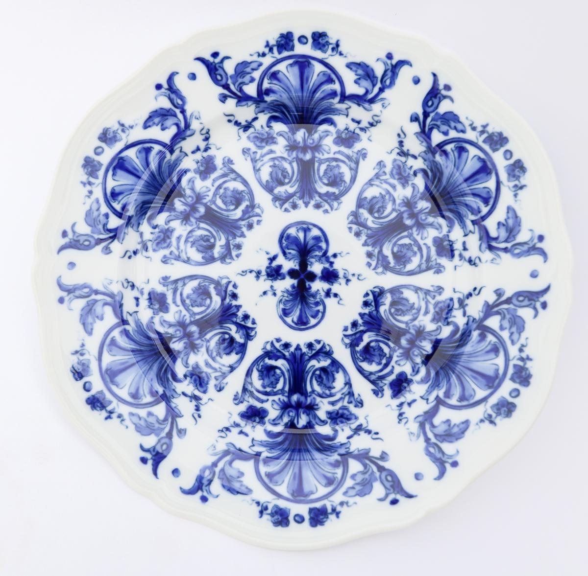Contemporary Richard Ginori Babele Blue Dinner Plate