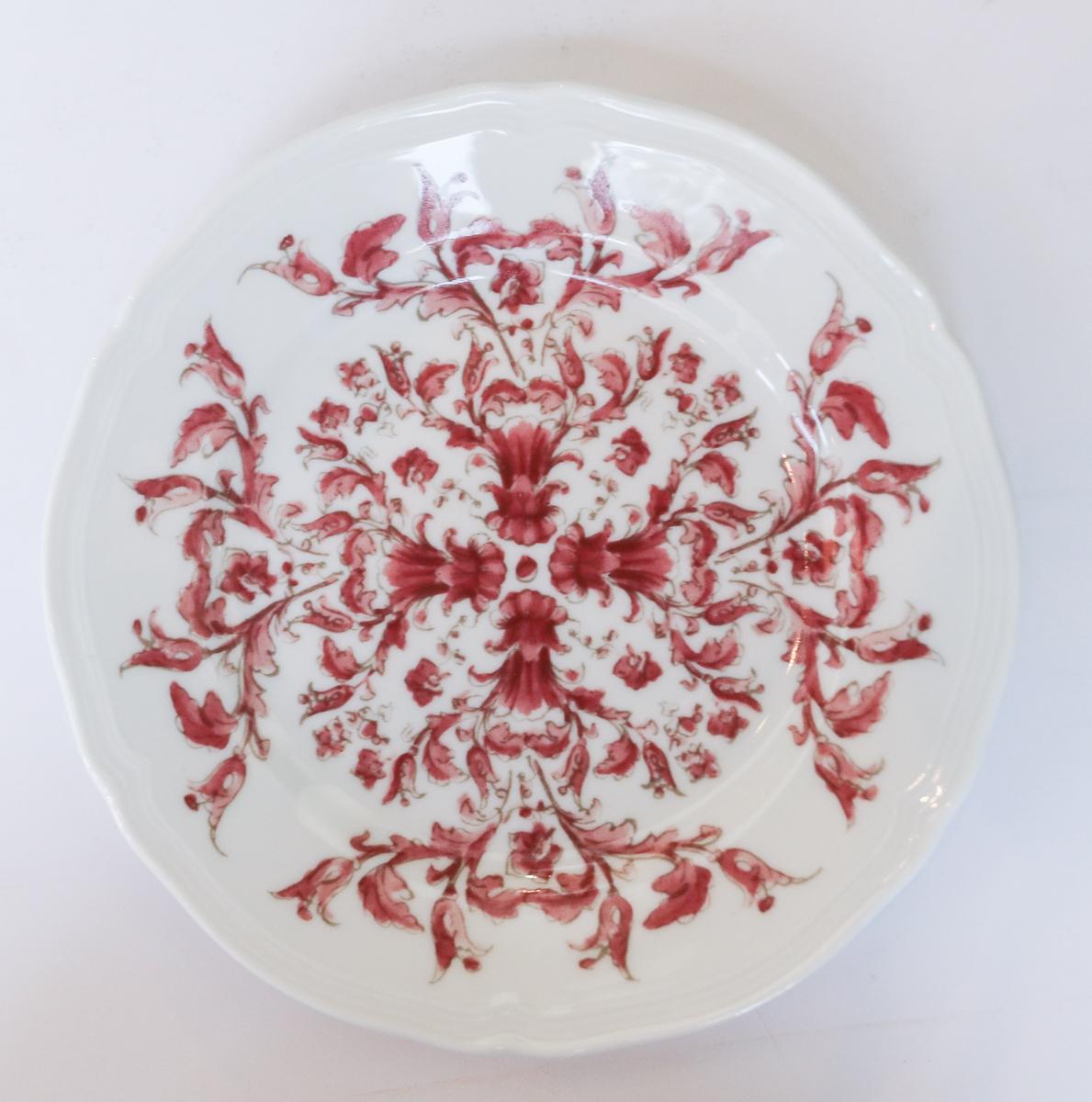 Italian Richard Ginori Babele Rosso Red Bread Plate