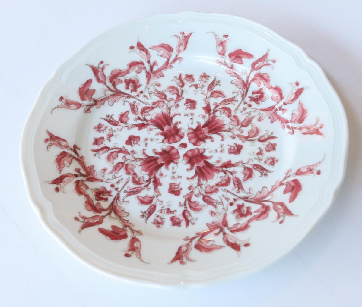Richard Ginori Babele Rosso Red Bread Plate In New Condition In Los Angeles, CA