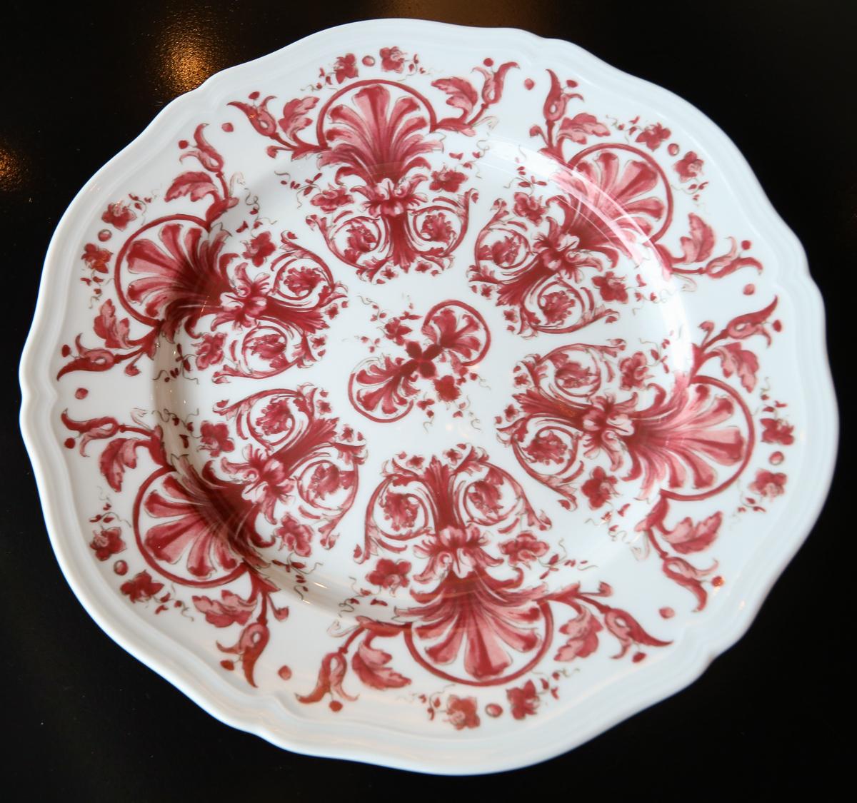 Contemporary Richard Ginori Babele Rosso Red Dinner Plate