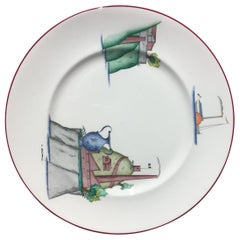 Assiette en porcelaine à motif os Richard Ginori, 1990, Italie