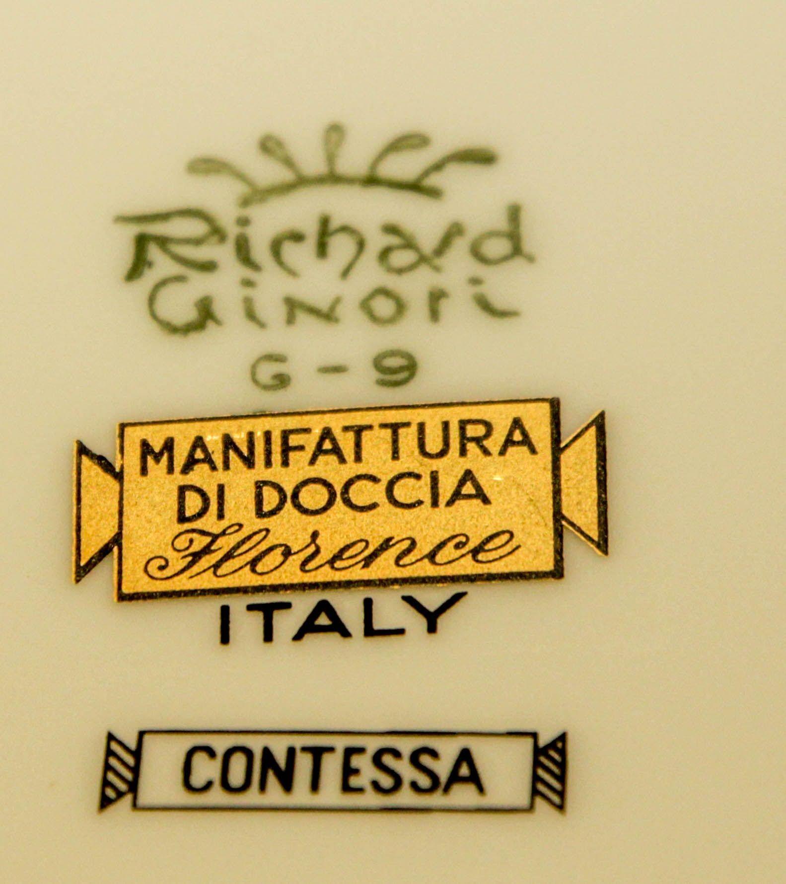 Richard Ginori Vajilla marrón y dorada Servicio de 93 piezas Moderno en venta
