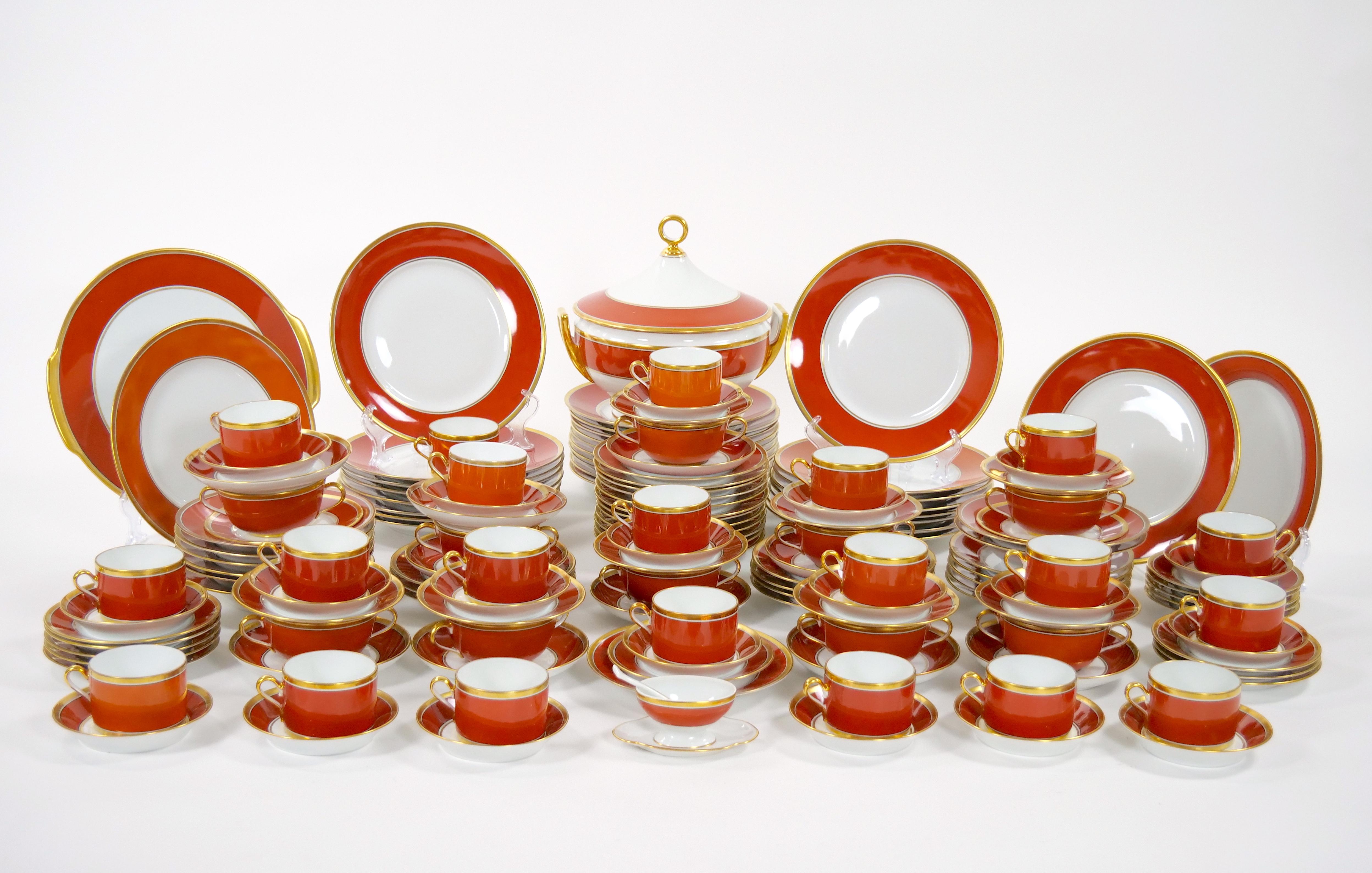 Richard Ginori Burnt Orange Contessa Extensive Dinnerware Service Of 141 Pieces en vente 10