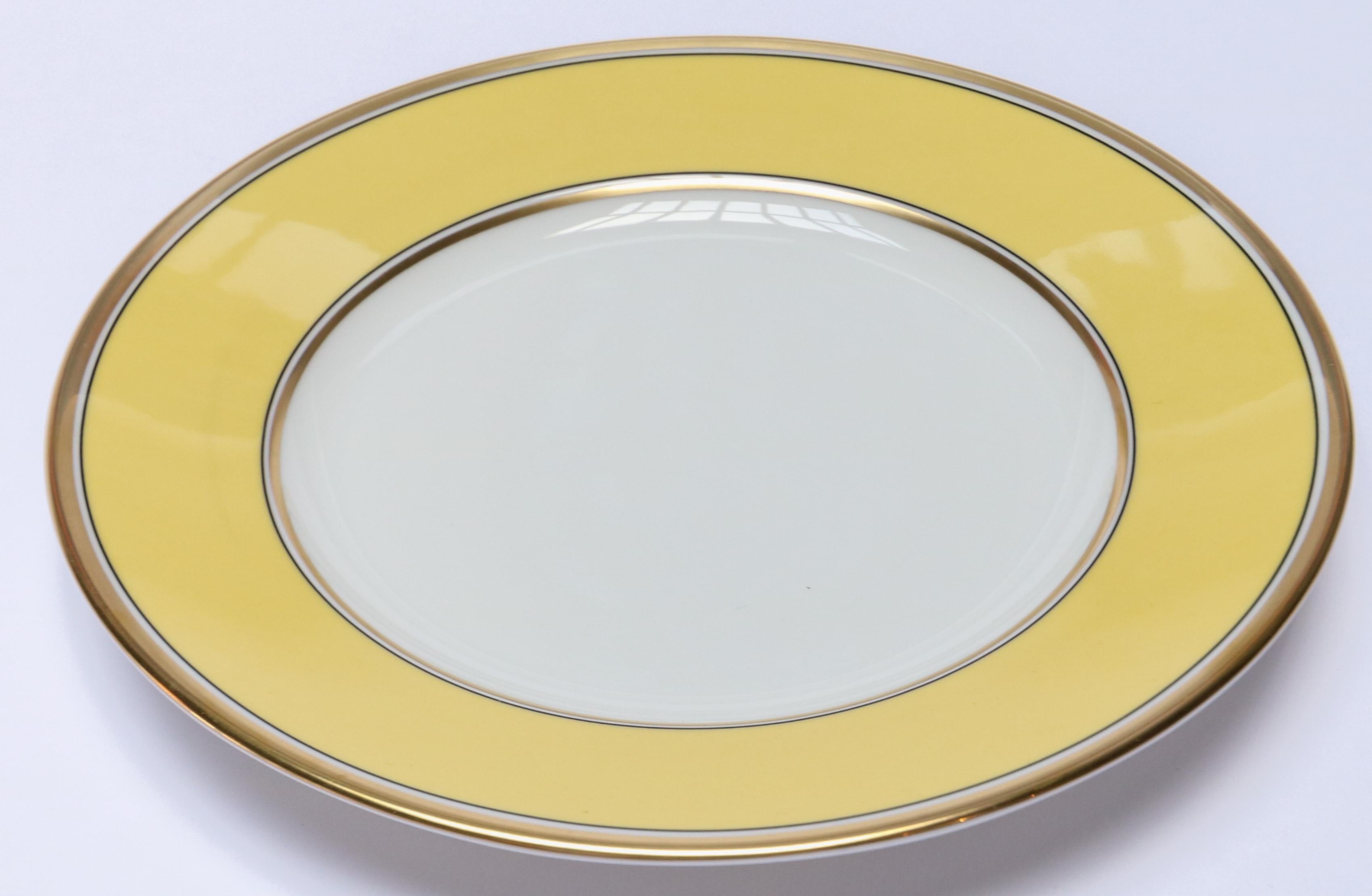 Italian Richard Ginori Contessa Citrino Yellow Dessert Plate