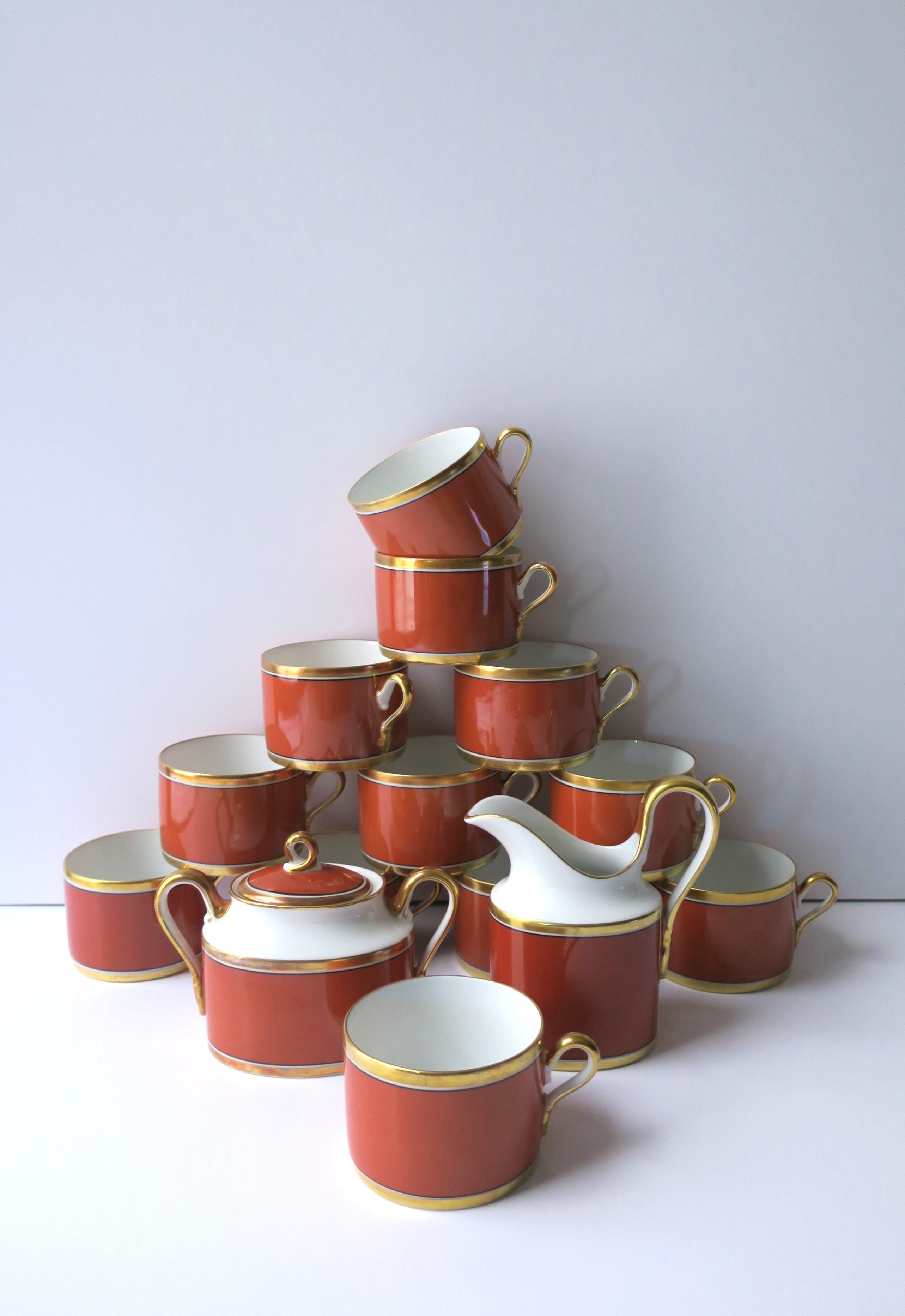 Couchtisch oder Teebecher aus Porzellan von Richard Ginori Contessa, 12 Stück verfügbar. im Angebot 5