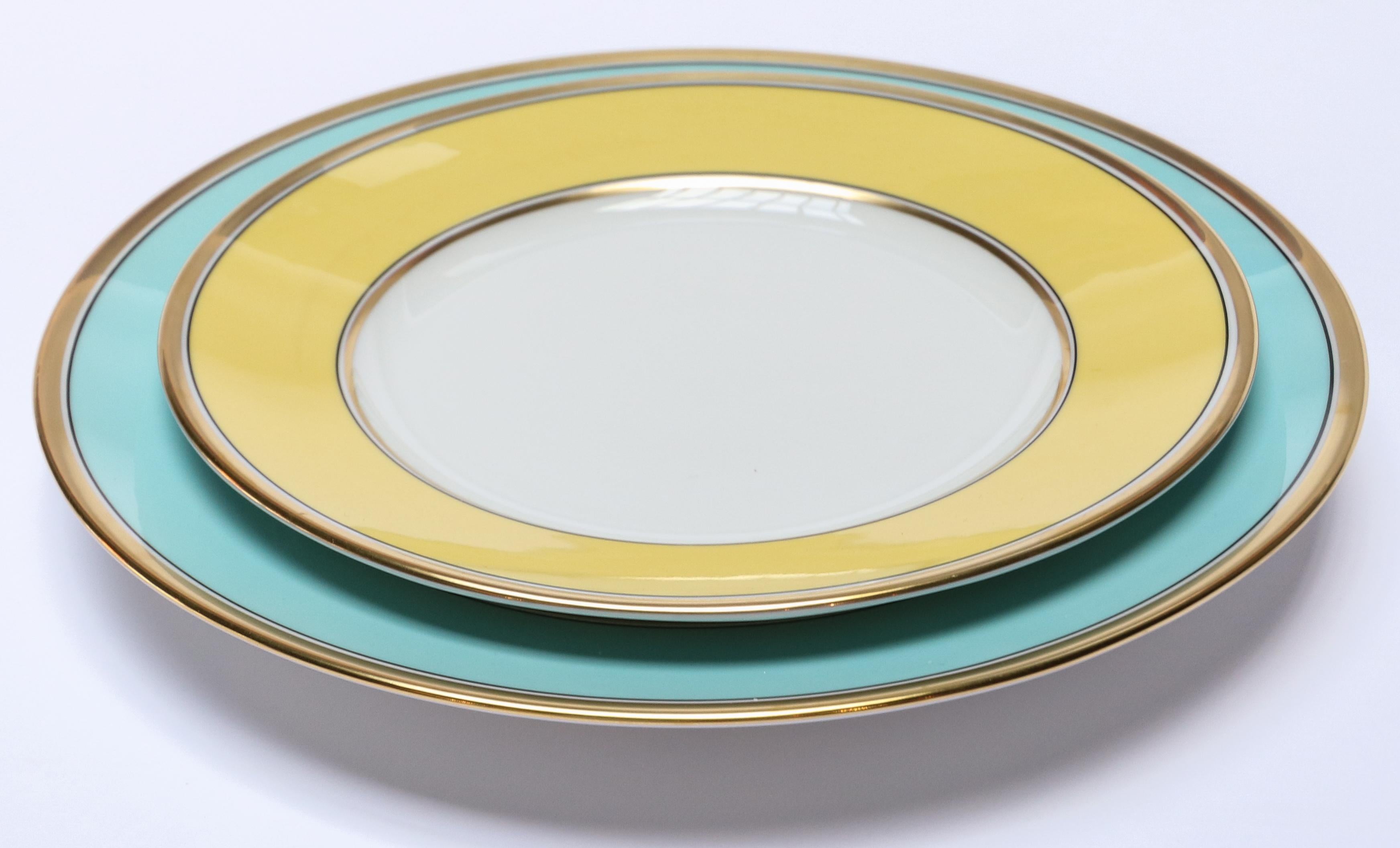 italien Richard Ginori Assiette à dîner Contessa Indaco bleu