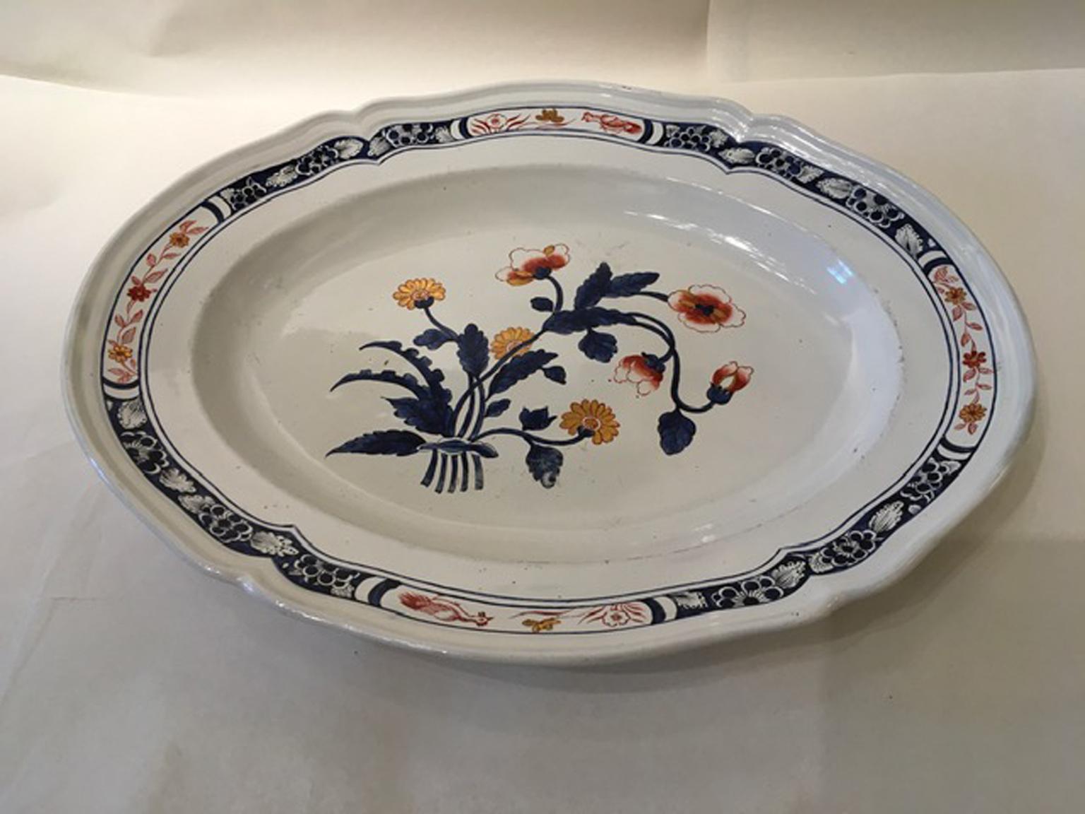 Italie Richard Ginori Fin du 18ème siècle Plateau Sous-plat en porcelaine en vente 6