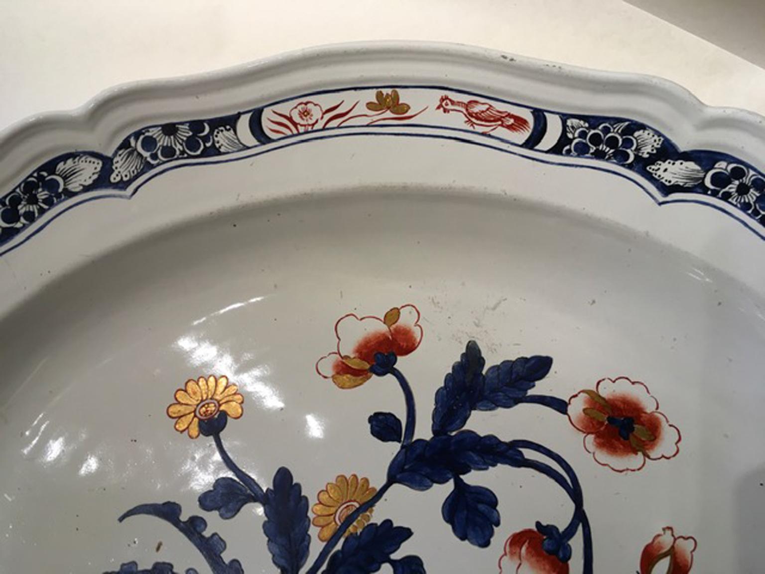 Porcelaine Italie Richard Ginori Fin du 18ème siècle Plateau Sous-plat en porcelaine en vente