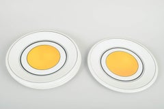 Richard Ginori. Four porcelain dinner plates with Mondovì decoration, 1960s.