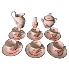 Richard Ginori “Galli Rossi” Porcelain Coffee Set, Doccia Manufactory, Florence