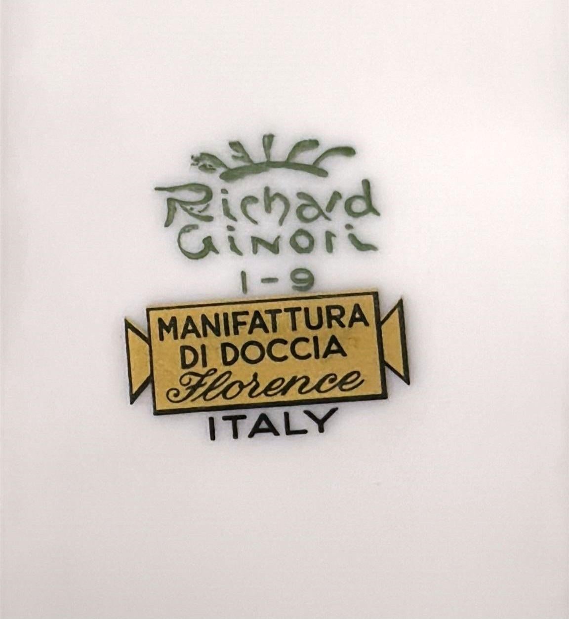 Richard Ginori Galli RossiVajilla de porcelana, Manufactura Doccia, Florencia en venta 7