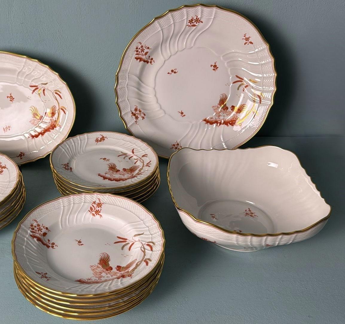 Richard Ginori Galli RossiVajilla de porcelana, Manufactura Doccia, Florencia Chinoiserie en venta