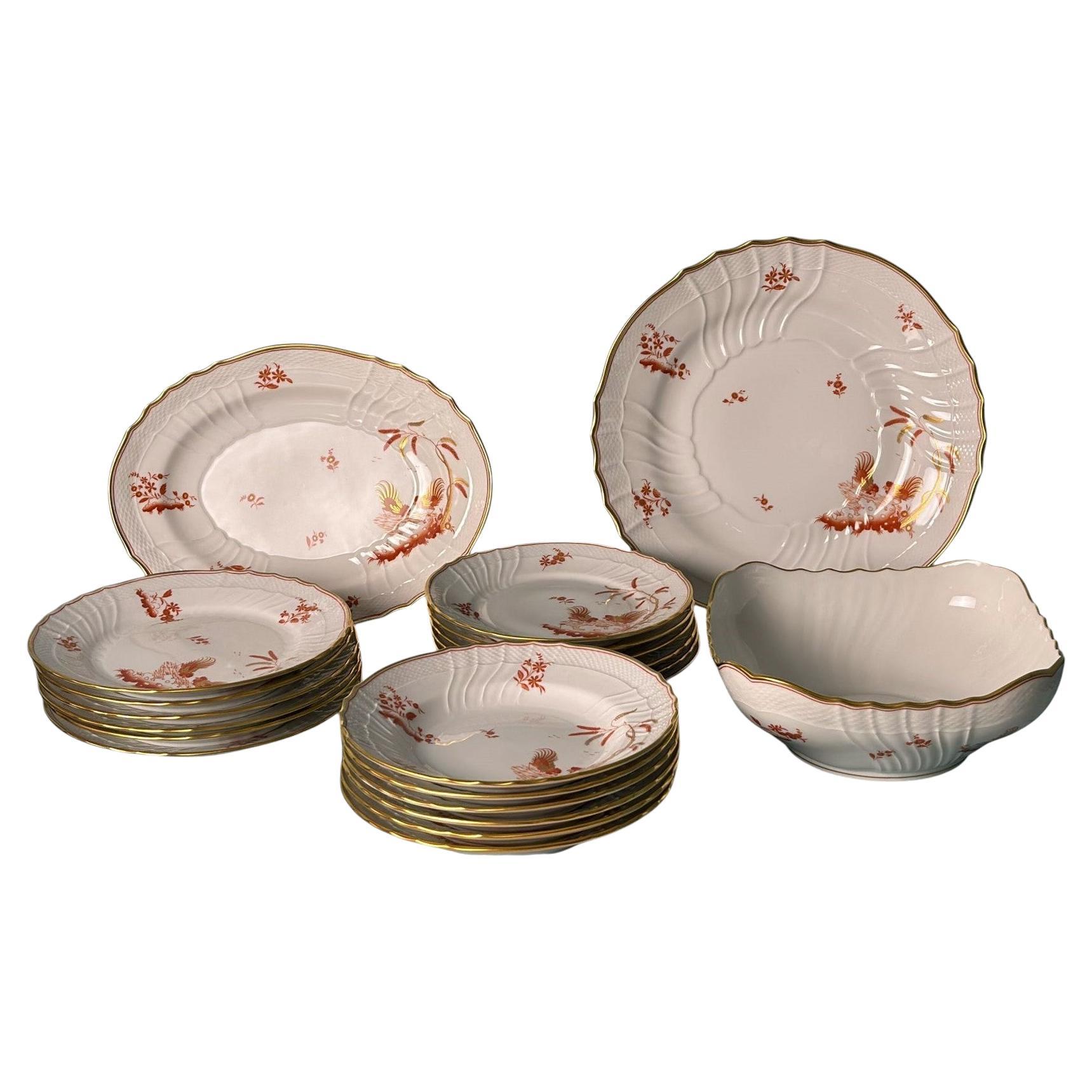 Richard Ginori Galli RossiPorcelain Dinnerware Set, Doccia Manufactory, Florence