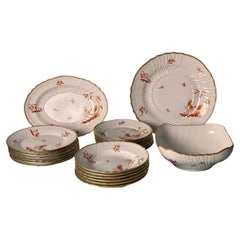 Ensemble de vaisselle en porcelaine Richard Ginori Galli Rossi, manufacture Doccia, Florence