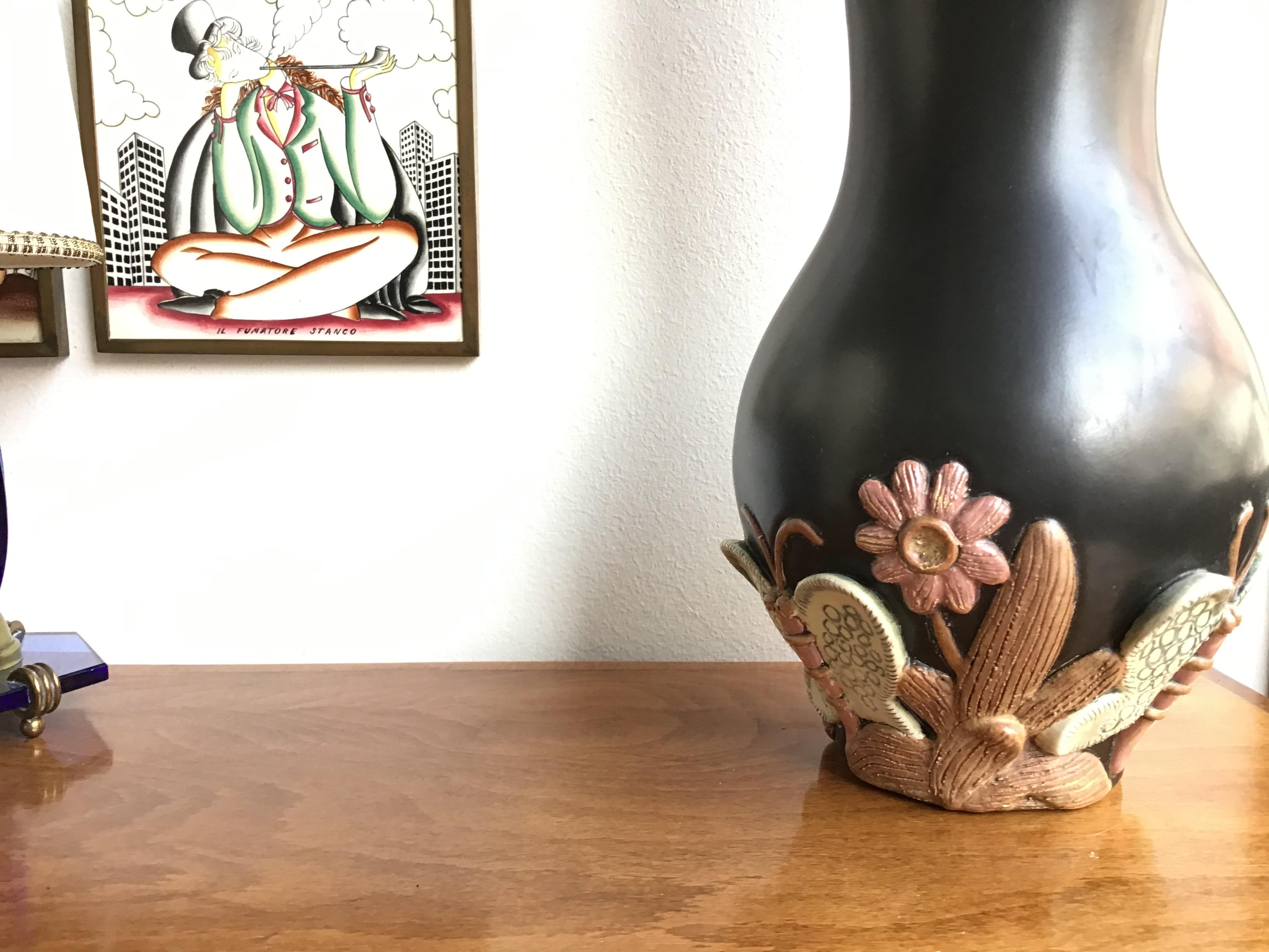 Vaso in ceramica Richard Ginori Giovanni Gariboldi, 1950, Italia.